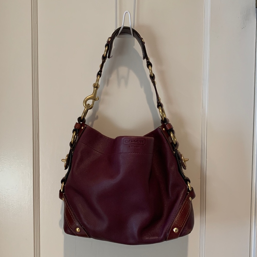 Vintage Coach Purple leather purse